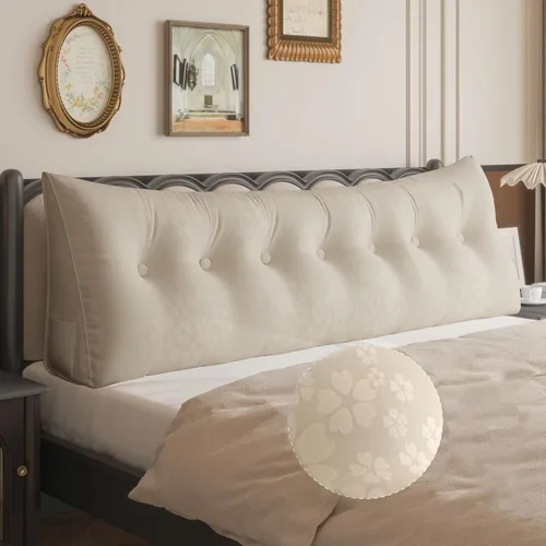 Miniatura 25 de Almohada WOWMAX grande de apoyo con forma triangular, almohada con forma de cuña para respaldo o lectura, cabecero para el día de la Madre