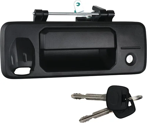 Osompar Manija de cierre con llave para puerta trasera compatible con Toyota Tundra 2014-2021 Toyota Tacoma 2016-2021 con cámara trasera, textura