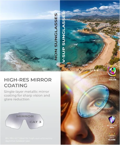 Miniatura 2 de V-SUP Outdoor Lightweight Sport Sunglasses - UV400 for Biking, Baseball, Running, Cycling, Mountain Bicycle for Men & Women