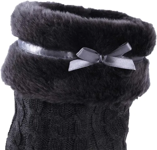 Miniatura 6 de Amzhom Pantuflas de forro polar para interiores y exteriores, antideslizantes, para mujer