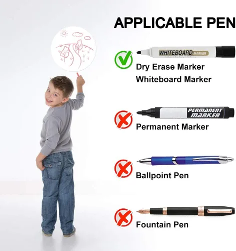 Miniatura 4 de Puntos y Círculos Coloridos de Borrado en Seco, Pegatinas Removibles para Pizarra Blanca, Calcomanías de Pared para Escuela, Aula, Maestros
