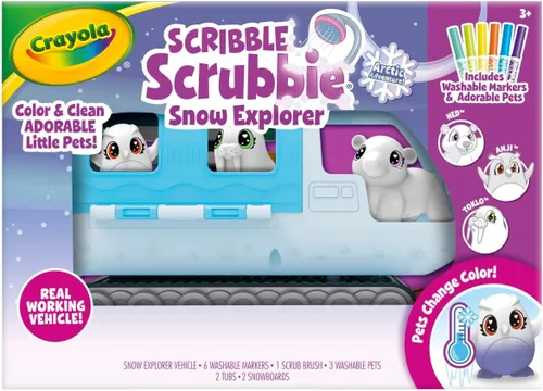 Miniatura 2 de Crayola Scribble Scrubbie Pets Arctic Snow Explorer, juguete creativo para colorear y lavar, regalo para niños de 3, 4, 5, 6 años