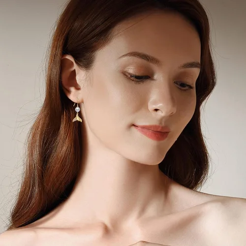 Miniatura 2 de Aretes de oro de 14 quilates, aretes de oro macizo, joyas, regalos de Navidad para mujeres y niñas