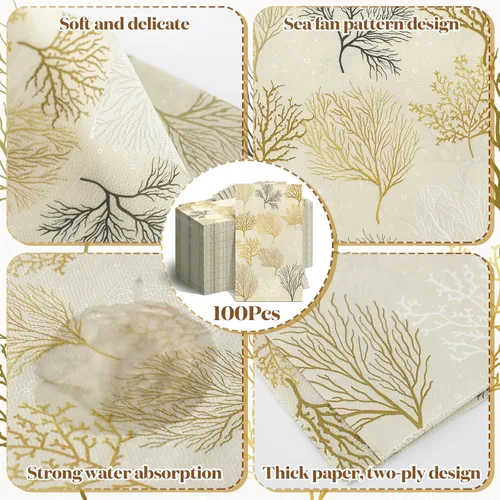 Miniatura 6 de Geyoga 100 servilletas de lavanda de 2 capas de flores de lavanda moradas, toallas de mano desechables, servilletas de papel decorativas para baño