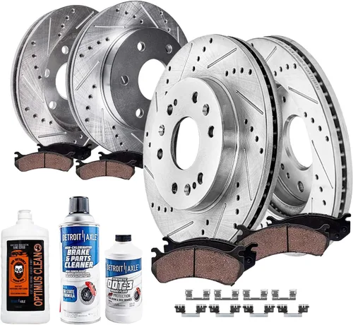 Miniatura 46 de Detroit Axle - Rotores de freno para Toyota Avalon 2020-2021 Camry 2020-2024, repuesto de rotores de freno de disco perforados y ranurados: rotor