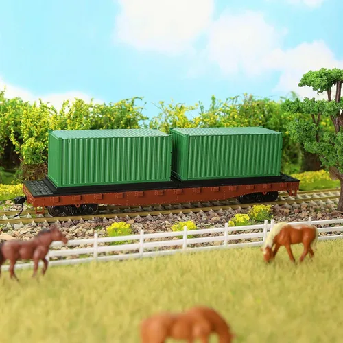 Miniatura 6 de 8 unids Mezclado Diferente 20ft Contenedor de Carga HO Escala Modelo Tren Accesorios 1:87 20 Pie Contenedor C8720