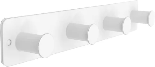Miniatura 12 de Perchero pequeño montado en la pared, ganchos negros adhesivos y atornillados, ganchos de pared de acero inoxidable para colgar sombreros, toallas