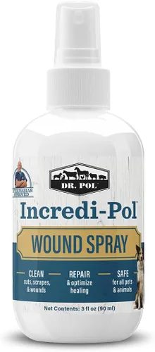 Miniatura 2 de Dr. Pol Incredi-Pol Spray para heridas para perros, gatos, caballos y todos los animales, cuidado de heridas de perro para limpiar cortes, rasguños