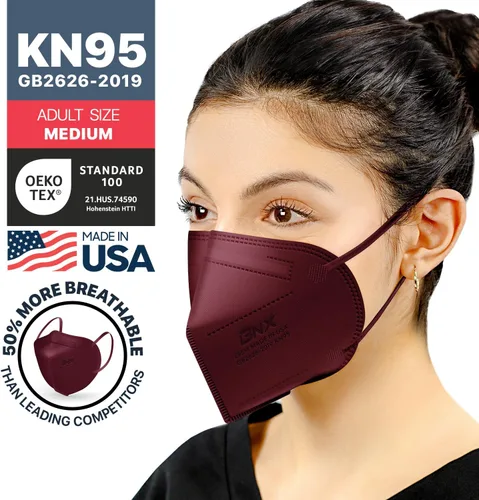 Miniatura 2 de AccuMed BNX KN95 Face Masks Made in USA (Adult Large, Adult Medium, Kids Small) (Earloop) (Model: E95/E95M/E95S)