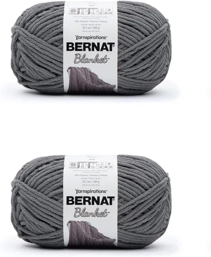 Miniatura 50 de Bernat - Estambre para mantas súper esponjoso acrílico, 2 paquetes de 300g/10.5 onzas, #6, chenilla gruesa de peso pesado para tejer y crochet