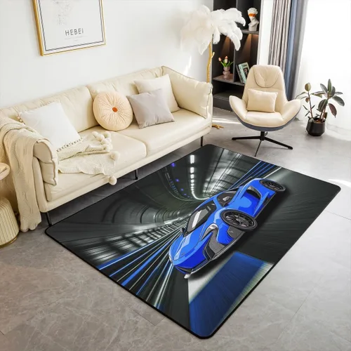 Miniatura 28 de Alfombra retro floral bohemia para sala de estar, alfombra de área de 5 x 7 pies para niños, pintura al óleo y flores, alfombra decorativa
