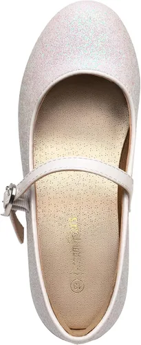Miniatura 5 de DREAM PAIRS Zapatos de vestir Mary Jane de tacón bajo para niñas con flores de princesa para bodas y fiestas