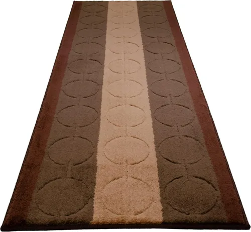 Miniatura 3 de Alfombra lavable de tamaño personalizado, diseño abstracto, extralarga, para pasillos, 30 pulgadas de ancho x elige tu tamaño por pies, parte marrón