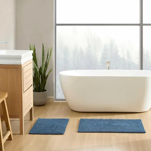 Miniatura 22 de Eddie Bauer - Alfombra de baño, alfombra de baño 100% algodón suave de felpa, altamente absorbente, de secado rápido y antideslizante