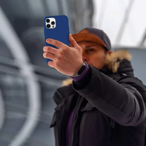 Miniatura 7 de ZUSLAB Funda de silicona nano compatible con Apple iPhone 12 / iPhone 12 Pro, goma de silicona líquida a prueba de golpes, cubierta suave de Azul