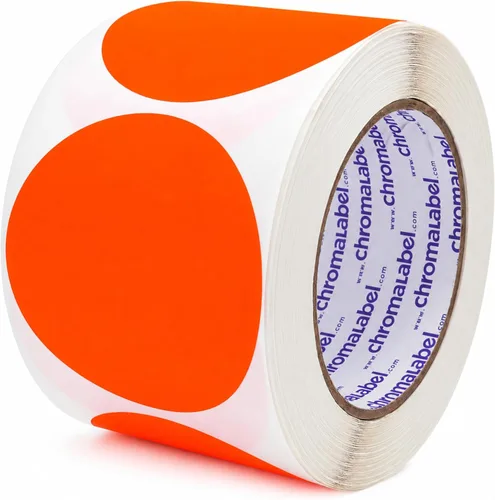 Miniatura 4 de ChromaLabel Etiquetas adhesivas circulares de 3 pulgadas, etiquetas adhesivas redondas de alta visibilidad, puntos adhesivos extraíbles, 500