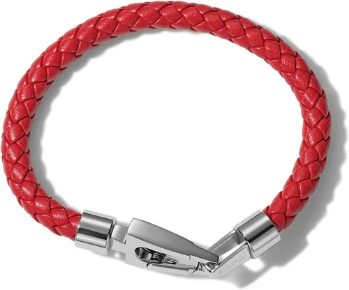 Miniatura 5 de Pulsera de cuero trenzado con estrella marina para hombre con cierre de diapasón