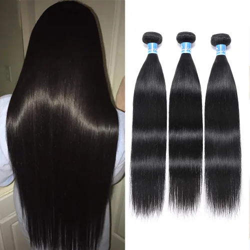 Miniatura 14 de Mechones de cabello 10A Remy peruano, cabello lacio, sedoso, 100 % sin procesar