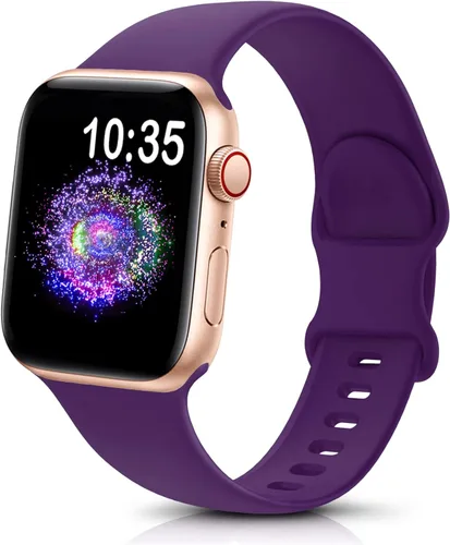 Miniatura 26 de TreasureMax - Correa deportiva compatible con Apple Watch de 38, 40, 41, 42, 44, 45, 46 y 49 mm, correa de silicona suave compatible con Apple Watch