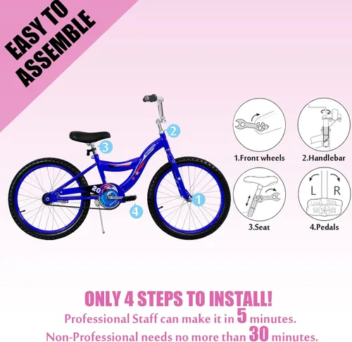 Miniatura 5 de Tracer Bicicleta infantil con ruedas de 16 y 20 pulgadas para niños y niñas Azul