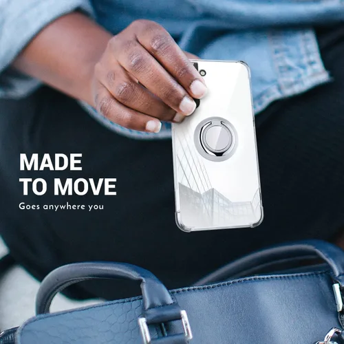 Miniatura 5 de Silverback Funda transparente para Samsung Galaxy S22 Plus con soporte de anillo, amortiguador de golpes, a prueba de golpes, funda para teléfono