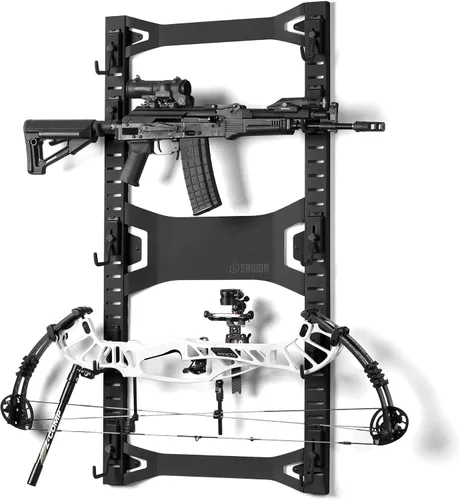 Miniatura 12 de Savior Equipment Sistema de rack de pared de acero resistente, paneles de pared de acero resistente, almacenamiento de montaje en pared, 5 o 10 Gris