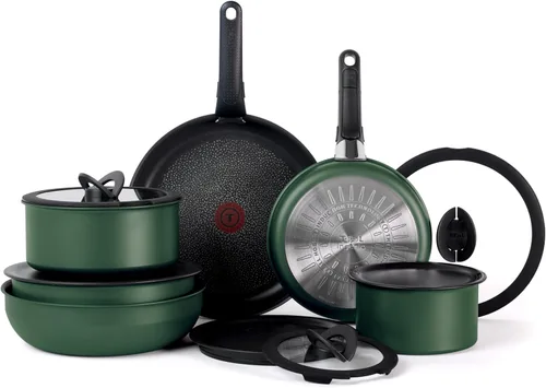 Miniatura 15 de T-fal Ingenio Essentials - Juego de utensilios de cocina con mango desmontable/extraíble de 11 piezas, granito titanio antiadherente, apto para Gris