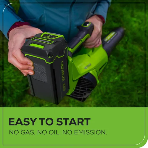 Miniatura 7 de Greenworks Soplador axial de hojas sin escobillas de 40 V (130 MPH / 550 CFM), ultra potente para hojas húmedas, residuos pesados, grava y nieve