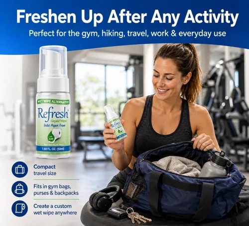 Miniatura 8 de Refresh Liquid Wipe: Espuma de papel higiénico Alternativa ecológica de toallitas húmedas desechables Limpia y calma con hamamelis y aloe