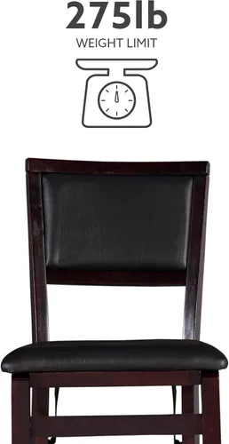 Miniatura 4 de Linon Minix Dark Espresso Pad - Silla plegable en un juego de dos