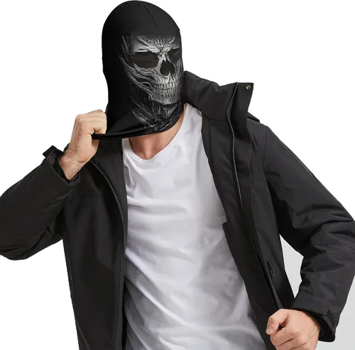 Miniatura 4 de Obacle Máscara de calavera para Halloween, máscara de cara completa, pasamontañas para invierno y clima frío