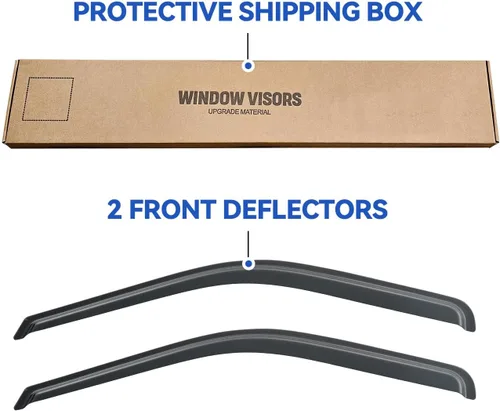 Miniatura 8 de Protectores de lluvia de ventana para Ford F250 F350 F450 F550 1999-2016 Super Duty, deflectores de viento de ventana fuera del canal para cabina