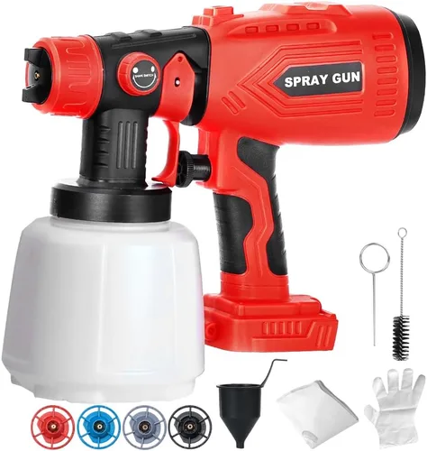 Miniatura 9 de Pulverizador de pintura inalámbrico compatible con batería Craftsman de 20 V (solo herramienta) pistola de pintura HVLP de 200 W, 3 patrones