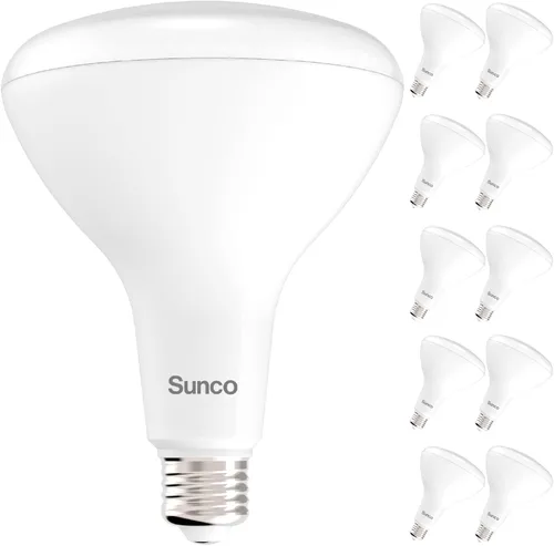 Sunco Paquete de 10 Bombillas LED BR40, Luces de Inundación para Interiores, Bombilla para Lámparas Empotradas, 1400 LM, 17W (Equivalente a 100W),
