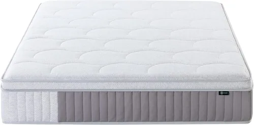 Miniatura 10 de Zinus Cool Support - Colchón híbrido de 12 pulgadas, espuma viscoelástica de gel refrescante, bobinas envueltas individualmente resistentes, alivio