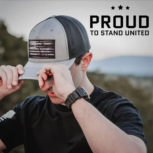 Miniatura 6 de Tactical Pro Supply USA American Flag Patriotic Flexfit Hat for Men & Women Stitched Patch and Fitted Closure Design