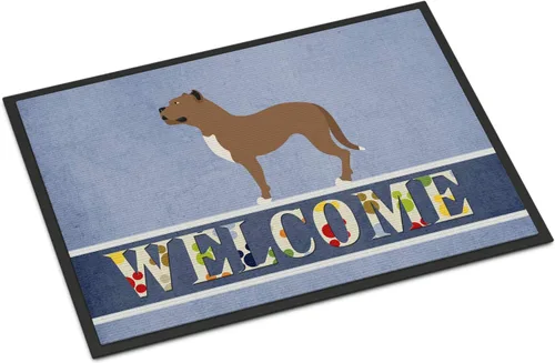 Miniatura 130 de Caroline's Treasures BB8321JMAT - Felpudo de bienvenida Berger Picard de 24 x 36 pulgadas, tapete azul para puerta delantera, para interiores