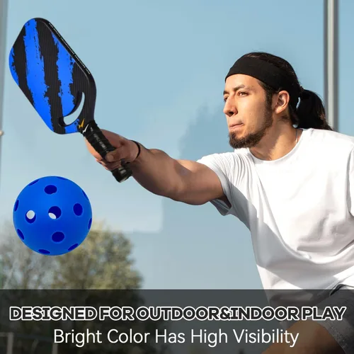 Miniatura 6 de 6 -Pack Pickleball Balls, 26 Holes Outdoor Pickleballs, High Elasticity & Durable Pickle Balls for All Style Pickleball Paddles Indoor Pickleballs