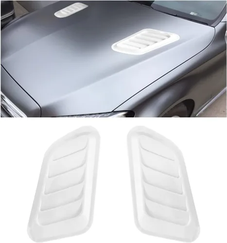 Miniatura 12 de Ventilaciones de capó de coche Blilo, 2 piezas de ventilaciones de aire universales para capó de coche, cubierta de entrada de aire de capó azul