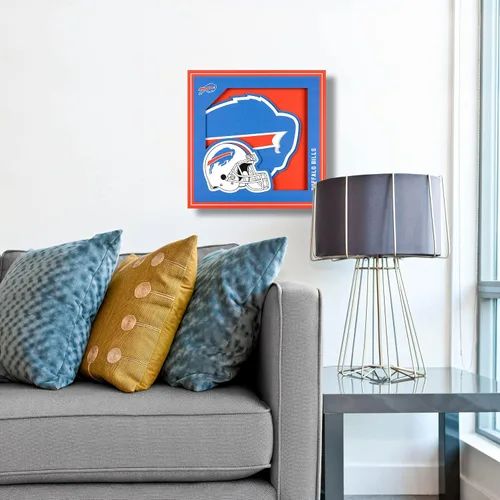Miniatura 2 de YouTheFan Arte de pared de la serie de logotipos 3D con licencia oficial de la NFL, hecho de múltiples capas, listo para colgar en la pared, diseño