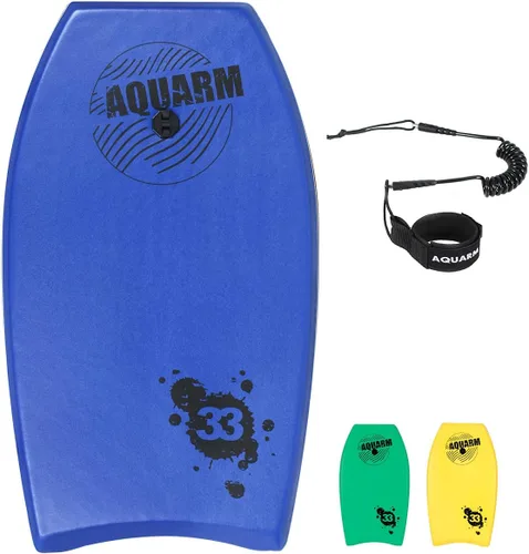 Bodyboard con correa de muñeca, 33 pulgadas/37 pulgadas/42 pulgadas tablero de cuerpo ligero con núcleo EPS y superficie inferior lisa de alta