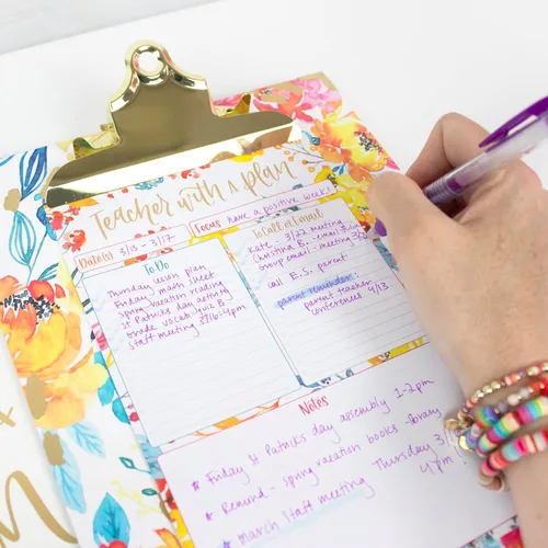Miniatura 6 de bloom daily planners Portapapeles tamaño carta – Estándar A4 (9 pulgadas de ancho x 12.5 pulgadas de alto) bonito tablero decorativo para Flores