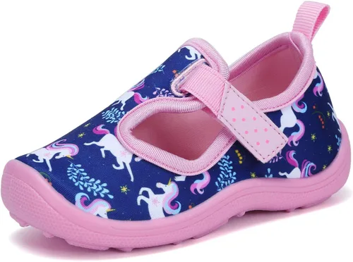 FANTURE Zapatos de agua para niños y niñas, sandalias lindas para playa, natación, piscina, parque acuático, tenis acuáticos para niños pequeños y