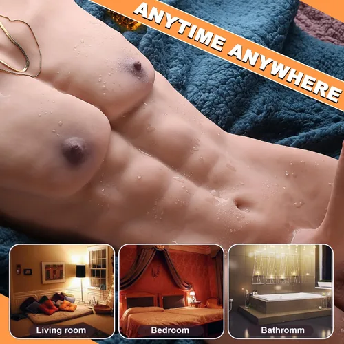 Miniatura 5 de Muñeca sexual masculina de hombre musculoso de 14 libras para mujeres con consolador enorme flexible de 7.8 pulgadas, juguete sexual realista 3D