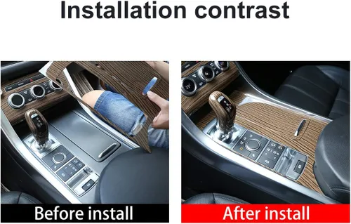 Miniatura 2 de YIWANG ABS Sands madera centro consola cubierta TRIM para Land Rover Range Rover Sport 2014-2018 mano izquierda conductor Accesorios
