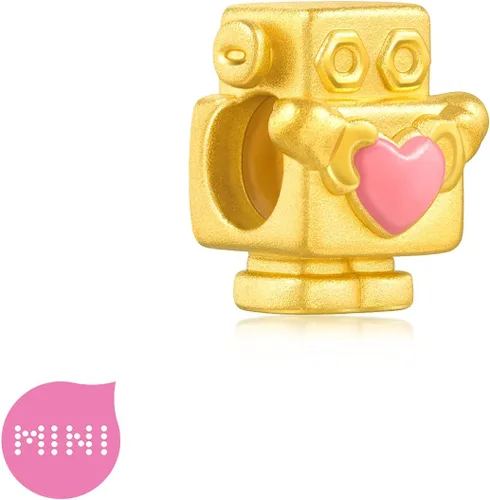 Miniatura 2 de CHOW SANG SANG 999 24K oro sólido Love Robot Mini Charm pulsera para mujer 92435C, Oro