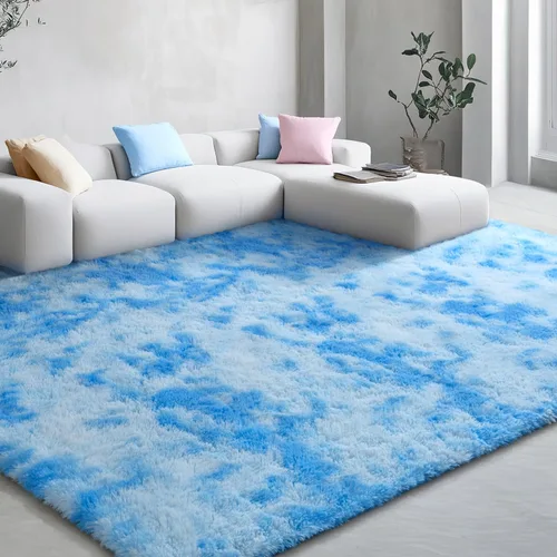 Miniatura 135 de EVOIONOS - Alfombra redonda gris para dormitorio, 5x5 pies; alfombras circulares suaves y esponjosas para sala de estar, alfombras de felpa peludas