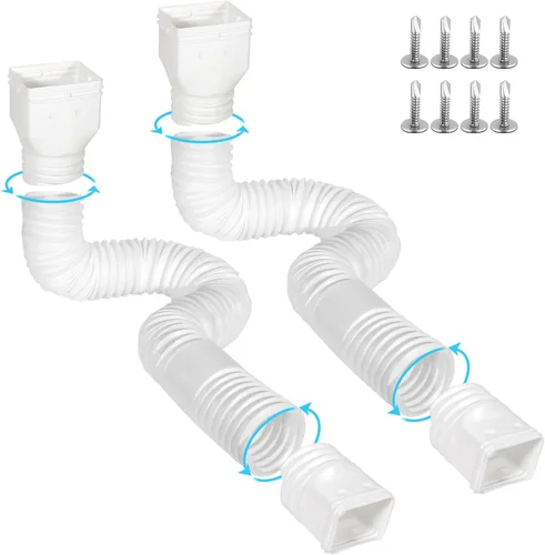 Miniatura 9 de Ogutter Extensiones de bajante de canalón de lluvia, extensor de bajante para drenaje de agua de lluvia flexible, tubo de extensión de drenaje