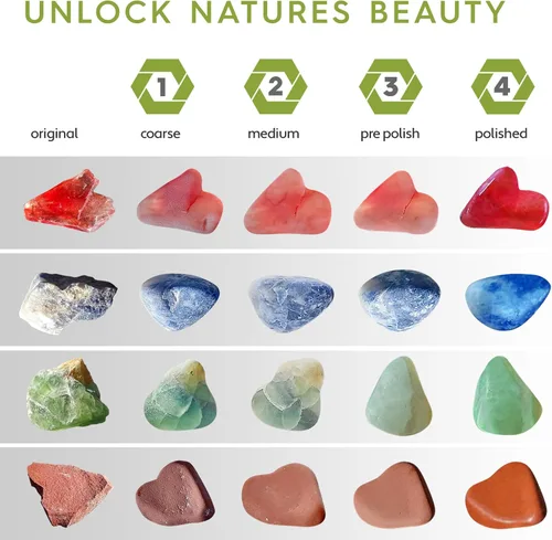 Miniatura 5 de Polly Plastics Medios de Relleno Cerámicos para Pulido de Rocas (Tamaño de Cilindro Pequeño) Gránulos de Cerámica No Abrasivos para Todo Tipo