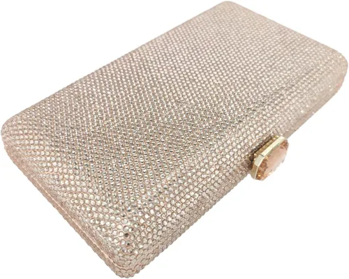 Miniatura 4 de Boutique De FGG Elegantes bolsas de noche de cristal para mujer caja de fiesta formal bolso de mano para boda diamantes de imitación bolso de novia